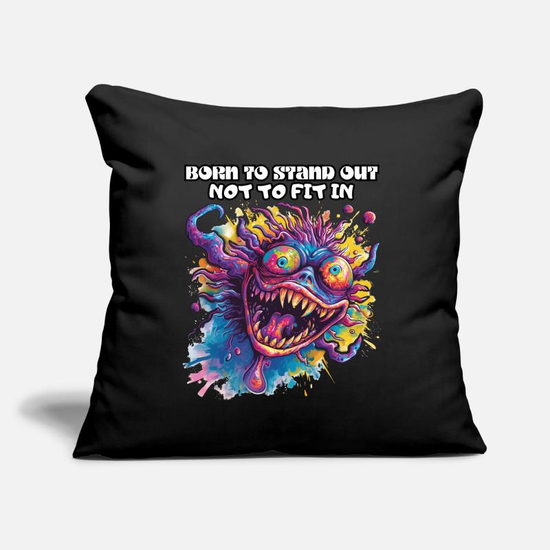 Né pour se démarquer, ne pas s’intégrer, être différent, cool Housse de coussin décorative 45 x 45 cm