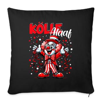 Cologne Carnival Kölle Clown Alaaf Konfetti Rut Wiess - Sofa pillowcase 17,3'' x 17,3'' (45 x 45 cm) - black - Front