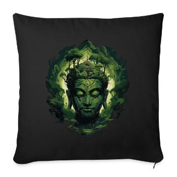 Buddhism Yoga Buddhist Zen Meditation Buddha - Sofa pillowcase 17,3'' x 17,3'' (45 x 45 cm) - black - Front
