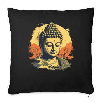 Buddhism Yoga Buddhist Zen Meditation Buddha - Sofa pillowcase 17,3'' x 17,3'' (45 x 45 cm) - black - Front