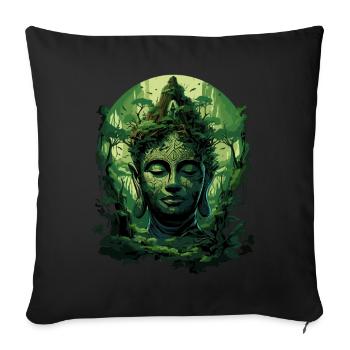 Buddhism Yoga Buddhist Zen Meditation Buddha - Sofa pillowcase 17,3'' x 17,3'' (45 x 45 cm) - black - Front