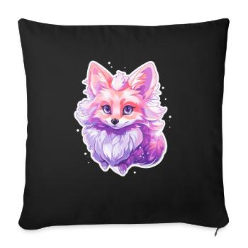 Cadeaux esthétiques pour les amoureux du renard - Housse de coussin décorative 45 x 45 cm - noir - Devant