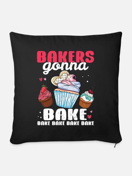 Cupcake - Sofakissenbezug 45 x 45 cm - Schwarz