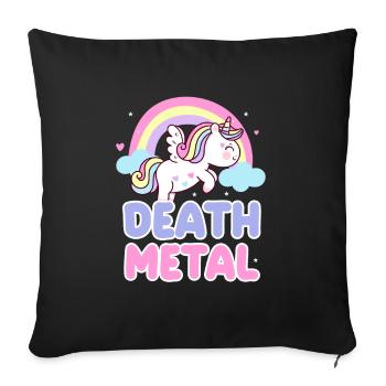 Death Metal Music Festival Gift - Sofa pillowcase 17,3'' x 17,3'' (45 x 45 cm) - black - Front