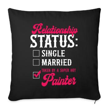 House Painter Decorator Girlfriend - Sofa pillowcase 17,3'' x 17,3'' (45 x 45 cm) - black - Front