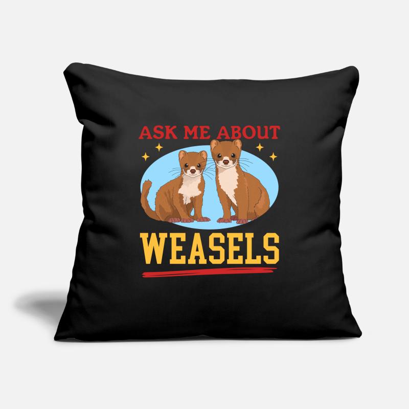 Weasel Hermännchen Mouse Weasel Gift Sofa pillowcase 17,3'' x 17,3'' (45 x 45 cm)