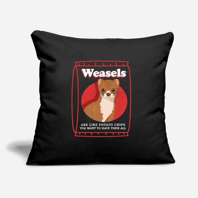 Weasel cute dwarf weasel Kleinwiesel gift Sofa pillowcase 17,3'' x 17,3'' (45 x 45 cm)
