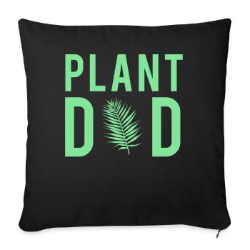 Plante Papa Botanique Père Plantes Style - Housse de coussin décorative 45 x 45 cm - noir - Devant