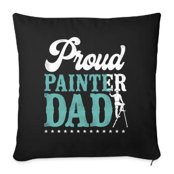 House Painter Decorator Dad Proud - Sofa pillowcase 17,3'' x 17,3'' (45 x 45 cm) - black - Front