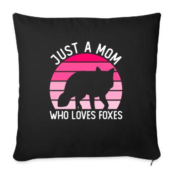 Cadeaux amusants pour les amoureux du renard - Housse de coussin décorative 45 x 45 cm - noir - Devant