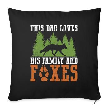 Lustige Geschenke für Fuchsliebhaber - Sofakissenbezug 45 x 45 cm - Schwarz - Vorne