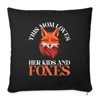 Cadeaux amusants pour les amoureux du renard - Housse de coussin décorative 45 x 45 cm - noir - Devant