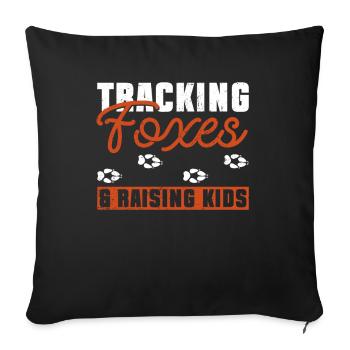 Funny Gifts for Fox Lovers - Sofa pillowcase 17,3'' x 17,3'' (45 x 45 cm) - black - Front