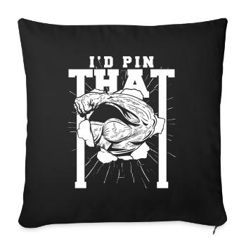 J’épinglerais ce bras d’entraîneur d’exercice de techniques - Housse de coussin décorative 45 x 45 cm - noir - Devant