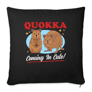 Quokka Short-tailed Kangaroo Quokkas Gift - Sofa pillowcase 17,3'' x 17,3'' (45 x 45 cm) - black - Front