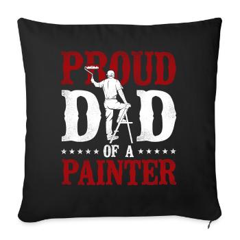 House Painter Decorator Dad Proud - Sofa pillowcase 17,3'' x 17,3'' (45 x 45 cm) - black - Front