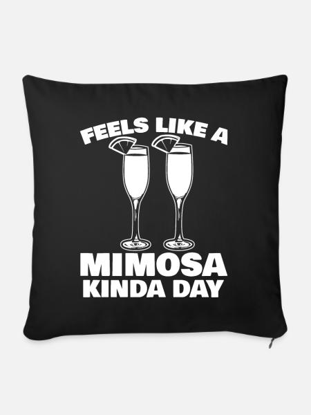 Mimosa Mimosen - Sofakissenbezug 45 x 45 cm - Schwarz
