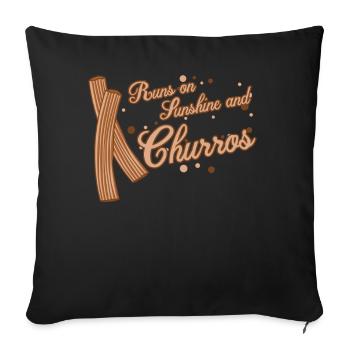 Churros Sunshine Churrería - Housse de coussin décorative 45 x 45 cm - noir - Devant