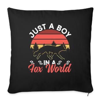 Cadeaux amusants pour les amoureux du renard - Housse de coussin décorative 45 x 45 cm - noir - Devant