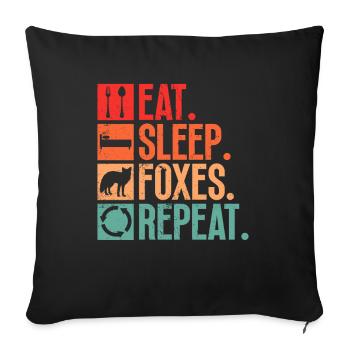 Cadeaux amusants pour les amoureux du renard - Housse de coussin décorative 45 x 45 cm - noir - Devant