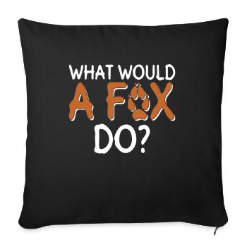 Cadeaux amusants pour les amoureux du renard - Housse de coussin décorative 45 x 45 cm - noir - Devant