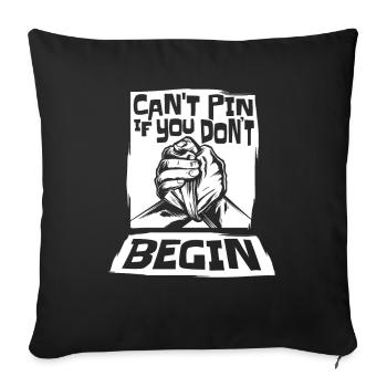 Impossible d’épingler si vous ne commencez pas le bras de l’entraîneur d’exercice - Housse de coussin décorative 45 x 45 cm - noir - Devant