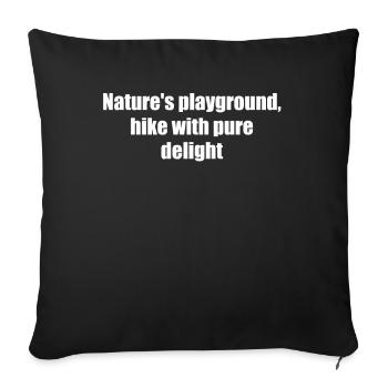 Randonnée - Terrain de jeu de la nature, randonnée avec des - Housse de coussin décorative 45 x 45 cm - noir - Devant