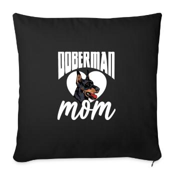 Doberman Dog Dogs Pet Gift - Sofa pillowcase 17,3'' x 17,3'' (45 x 45 cm) - black - Front