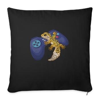 Gecko - Sofa pillowcase 17,3'' x 17,3'' (45 x 45 cm) - black - Front