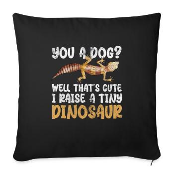 Gecko - Sofa pillowcase 17,3'' x 17,3'' (45 x 45 cm) - black - Front