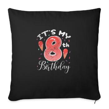 Glace - Housse de coussin décorative 45 x 45 cm - noir - Devant