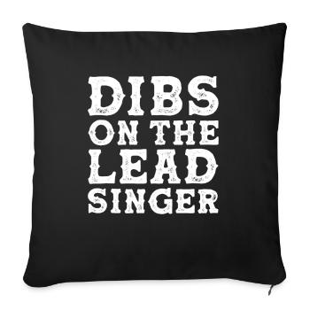 Chanteur chanteur chanteur musicien cadeau - Housse de coussin décorative 45 x 45 cm - noir - Devant