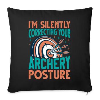 Archery Coach Saying - Archer Exercise - Sofa pillowcase 17,3'' x 17,3'' (45 x 45 cm) - black - Front