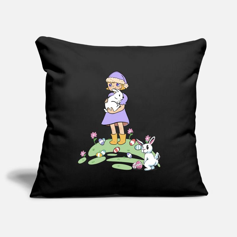 Easter Easter Bunny Kids Rabbit Easter Eggs Eggs Sofa pillowcase 17,3'' x 17,3'' (45 x 45 cm)
