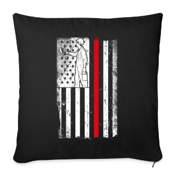 Peintre en bâtiment Décorateur Américain - Housse de coussin décorative 45 x 45 cm - noir - Devant