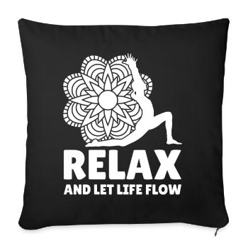 Mindfulness Zen Meditation Yoga Pilates Health Fit - Sofakissenbezug 45 x 45 cm - Schwarz - Vorne