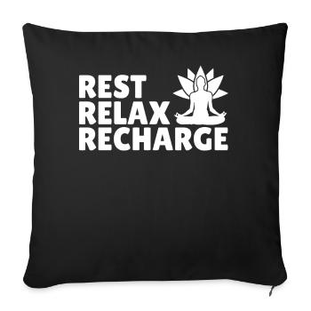 Pilates Fitness Exercise Mind Meditation Yoga Zen - Sofakissenbezug 45 x 45 cm - Schwarz - Vorne