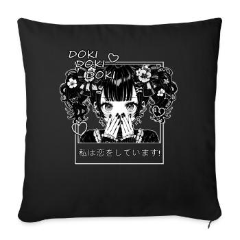 Kawaii Harajuku Anime Japanese Yamii Kawaii Gothic - Sofakissenbezug 45 x 45 cm - Schwarz - Vorne