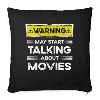 Talking about Movies funny - Sofa pillowcase 17,3'' x 17,3'' (45 x 45 cm) - black - Front
