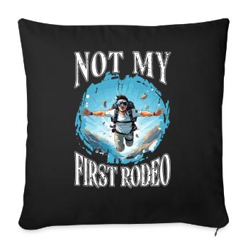 PARACHUTISTE Fallschirmspringen PARACHUTISME - Housse de coussin décorative 45 x 45 cm - noir - Devant