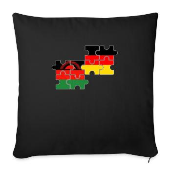 Malawi Germany Flag German Malawian - Sofa pillowcase 17,3'' x 17,3'' (45 x 45 cm) - black - Front
