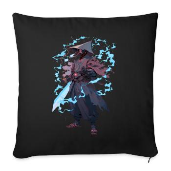 Demonic Cyber Samurai Shounen Manga Japanese Anime - Sofakissenbezug 45 x 45 cm - Schwarz - Vorne