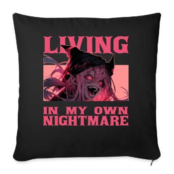 Satanic Witch Anime Dark Witchcraft Gothic Otaku - Sofakissenbezug 45 x 45 cm - Schwarz - Vorne