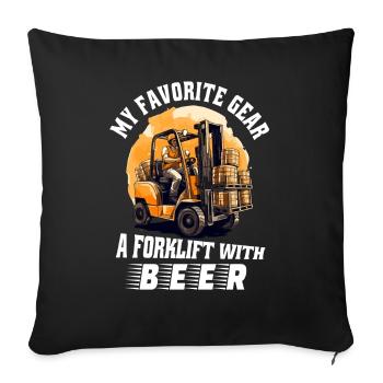 Forklift Driver Warehouse Manager Warehouse Ist Funny - Sofa pillowcase 17,3'' x 17,3'' (45 x 45 cm) - black - Front