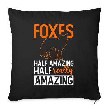 Lustige Geschenke für Fuchsliebhaber - Sofakissenbezug 45 x 45 cm - Schwarz - Vorne