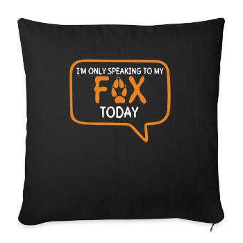 Cadeaux amusants pour les amoureux du renard - Housse de coussin décorative 45 x 45 cm - noir - Devant