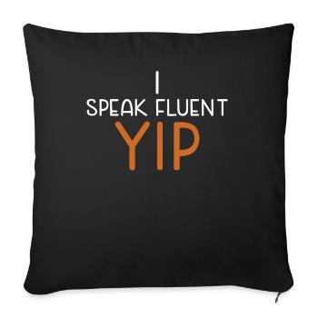 Funny Gifts for Fox Lovers - Sofa pillowcase 17,3'' x 17,3'' (45 x 45 cm) - black - Front
