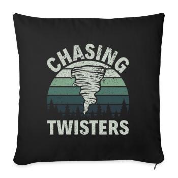 Storm Chaser Dad - Storm Chasing Tornadoes - Sofa pillowcase 17,3'' x 17,3'' (45 x 45 cm) - black - Front