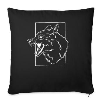 Celtic Wolf - Mystic Symbol - Sofa pillowcase 17,3'' x 17,3'' (45 x 45 cm) - black - Front