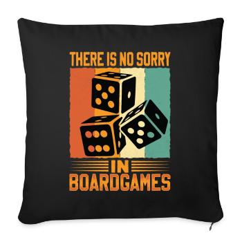 Il n’y a pas de regret dans les jeux de société - Housse de coussin décorative 45 x 45 cm - noir - Devant